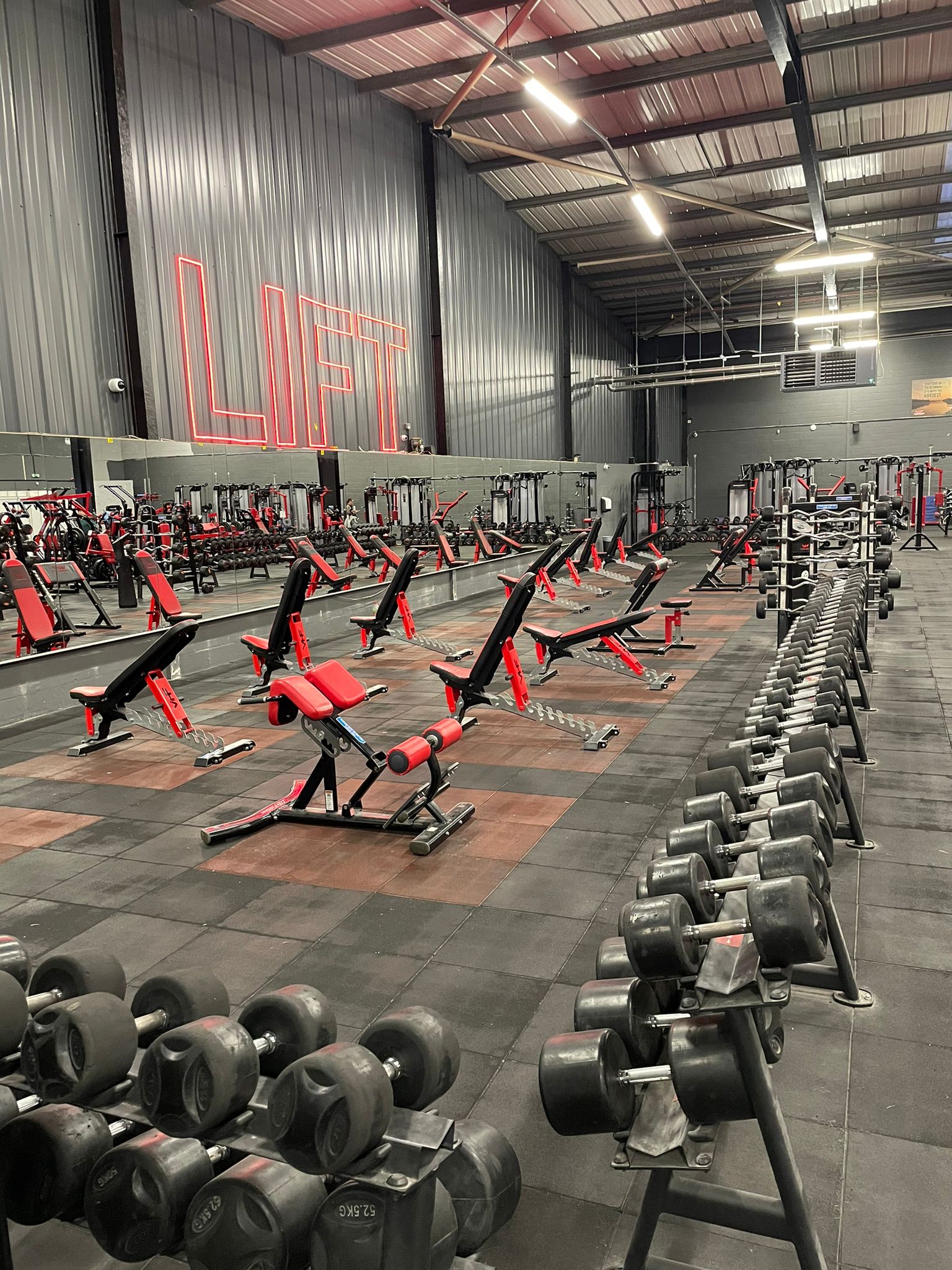 Mirrored Dumbbell Area facility